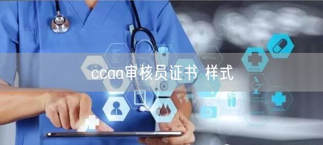 ccaa审核员证书 样式