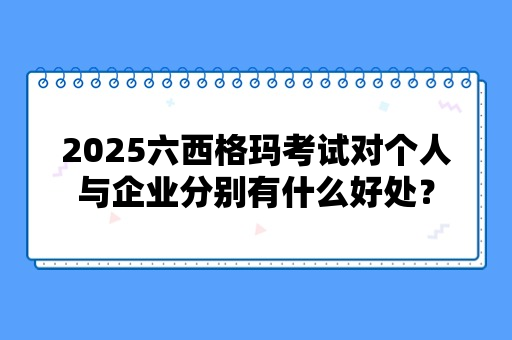 2025六西格玛考试